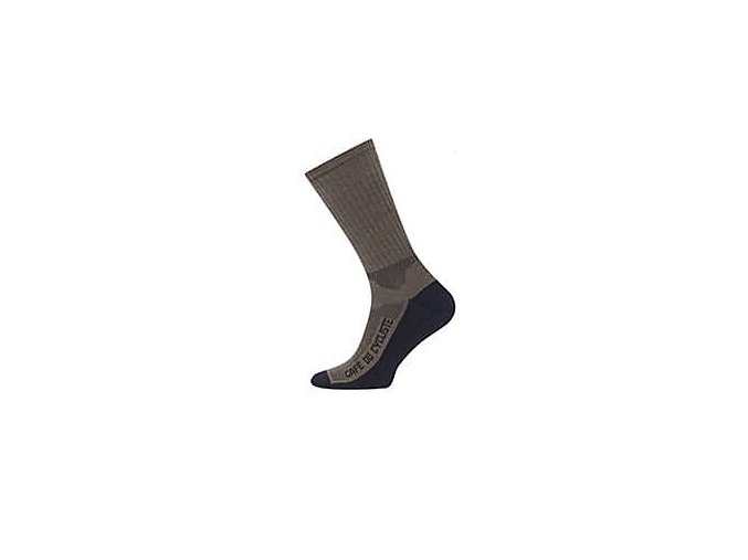 Zimní ponožky na kolo Merino PRIMALOFT - vojenská zelená