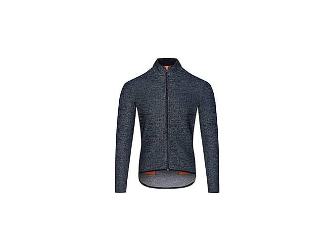 Pánský cyklistický dres s dlouhým rukávem MERINO MARGUERITE Navy Námořní modrá