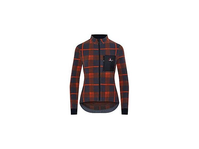 Dámský fleecový cyklo dres SOLANGE Orange Graphite Oranžová s grafitovou