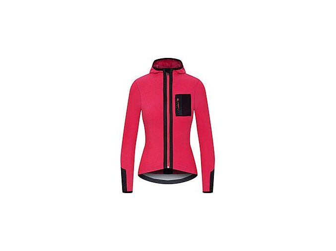 Dámský cyklistický dres s dlouhým rukávem AUDAX INGRID Neon Pink Neónově růžová