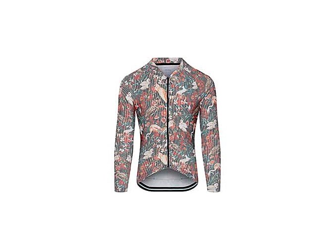 Pánský cyklo dres s dlouhým rukávem ATELIER MORGANE Wading Birds Brodící ptáci