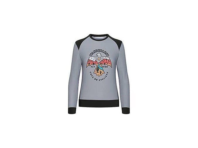 GRAVEL dámský cyklo dres s dlouhým rukávem ATELIER LYDIE jasná šedá