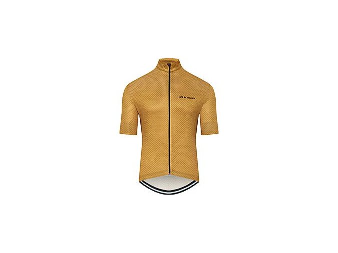 Pánský cyklo dres FLEURETTE Zlatá oliva