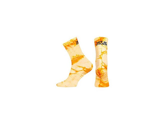 Cyklistické ponožky TIE - DYE mango