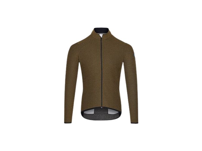 Pánský cyklistický dres s dlouhým rukávem MERINO MARGUERITE Dark Gold tmavě zlatá