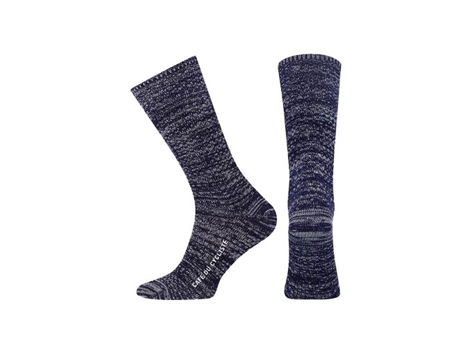 Cyklistické ponožky Merino/vlněné TEXTURED šedá s modrou