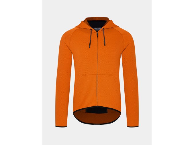 GRAVEL cyklodres s kapucí SOLENNE UNISEX Tangerine Mandarinka
