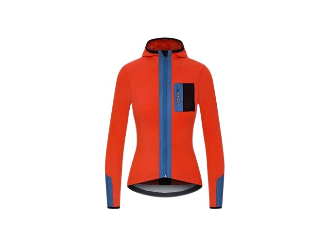 Dámský cyklistický dres s dlouhým rukávem AUDAX INGRID Tangerine Mandarinka