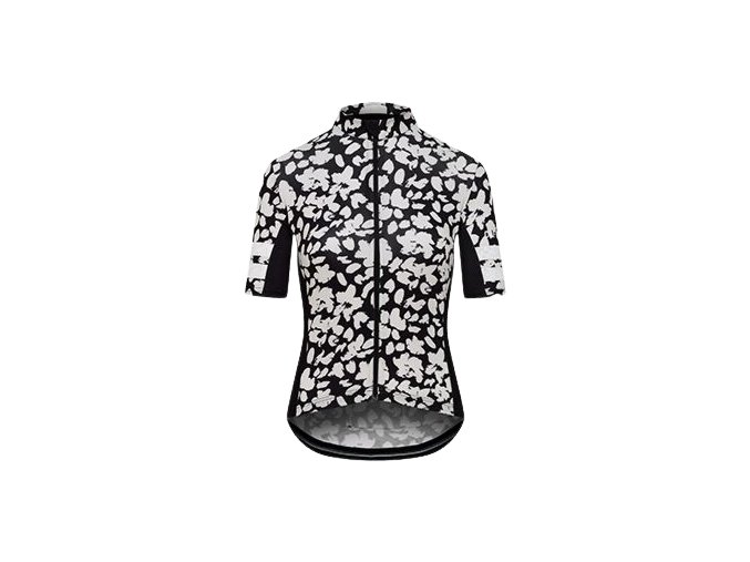 Dámský cyklo dres FLORIANE Print Black White Tisk Černobílý