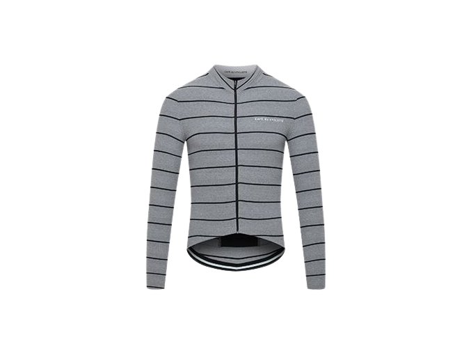 Pánský cyklo dres s dlouhým rukávem MELANIE Heather Grey Šedý vřes