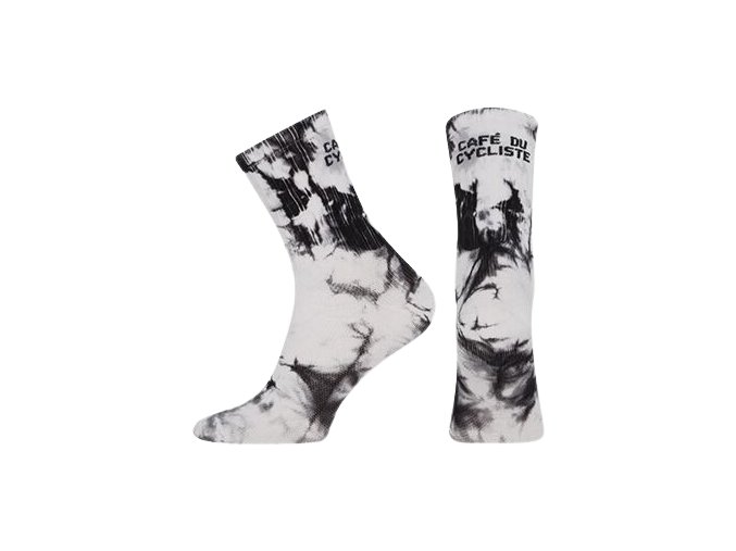 Cyklistické ponožky TIE - DYE Černá