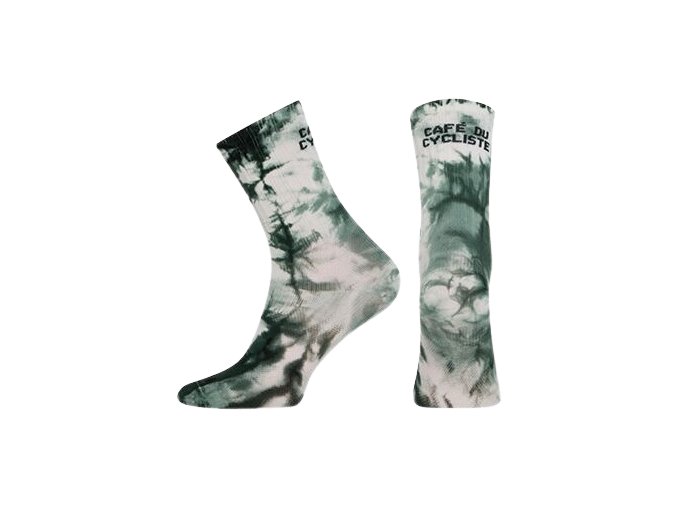 Cyklistické ponožky TIE - DYE Zelená