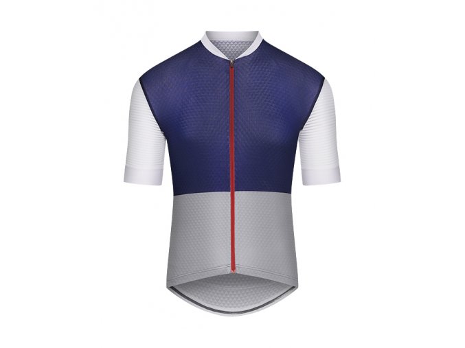 Pánský cyklo dres MICHELINE Navy Grey Námořní modrá a šedá