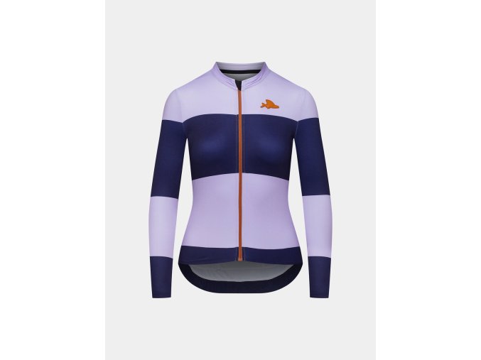 Dámský cyklistický dres pro vysoké intenzity RACE CONSTANCE Navy Aster Námořnická modrá a fialová