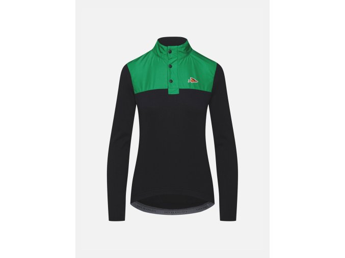 Dámský cyklo dres s dlouhým rukávem FAUSTINE Forest Black Černý les