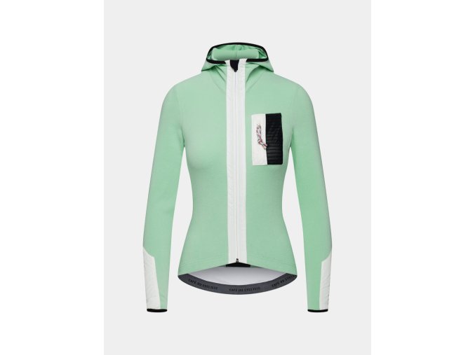 Dámský cyklistický dres s dlouhým rukávem AUDAX INGRID Pastel Green Pastelově zelená