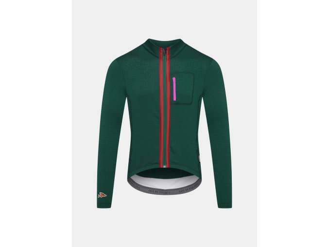 Pánský cyklo dres s dlouhým rukávem AUDAX LORENNE Alpine Green Alpská zelená