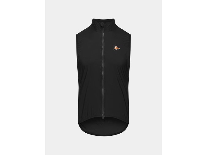 Pánská cyklistická větru odolná vesta EDITH Black Černá