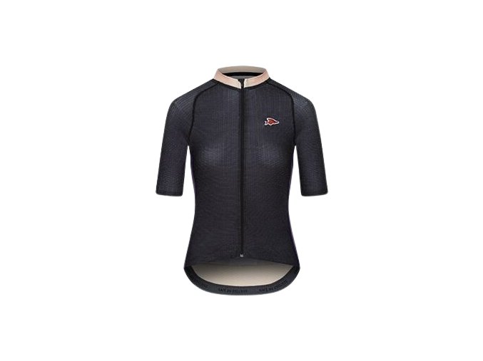 Dámský cyklo dres MERINO ANNETTE černá a ametyst