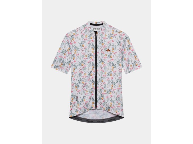 Dámský cyklo dres FLEURETTE V2 Orange Blossom Pomerančový květ