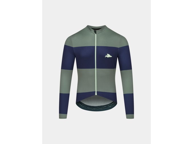 Pánský cyklistický dres pro vysoké intenzity RACE CONSTANCE Navy Scots Pine Námořnická modrá a borovice lesní