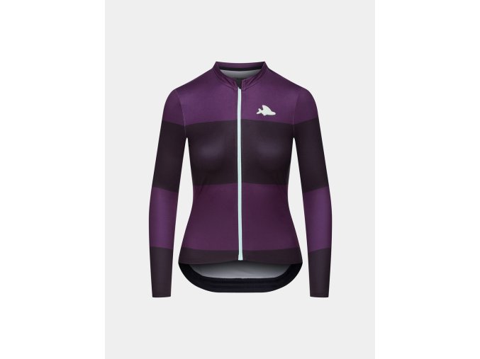 Dámský cyklistický dres pro vysoké intenzity RACE CONSTANCE Black Quetsche Černo fialové sevření