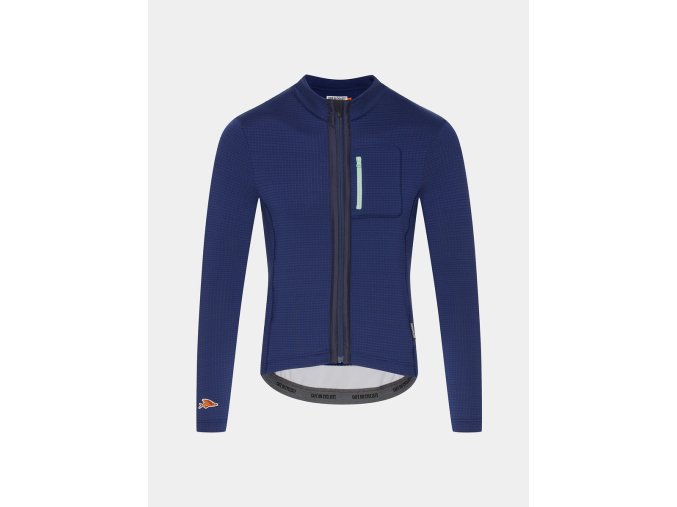 Pánský cyklo dres s dlouhým rukávem AUDAX LORENNE Navy Námořnická modrá