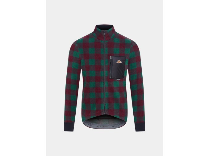 Pánský fleecový cyklo dres SOLANGE Green Quetsche Fialově zelené sevření