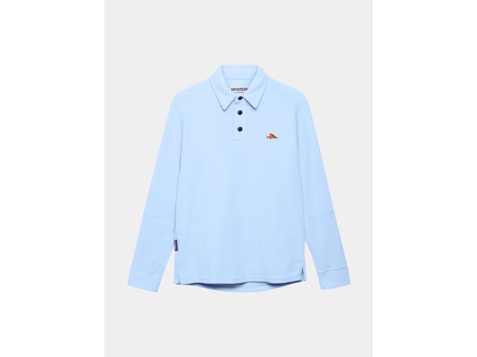 Cyklistická a volnočasová polokošile s dlouhým rukávem LESLIE UNISEX ICE BLUE Ledově modrá
