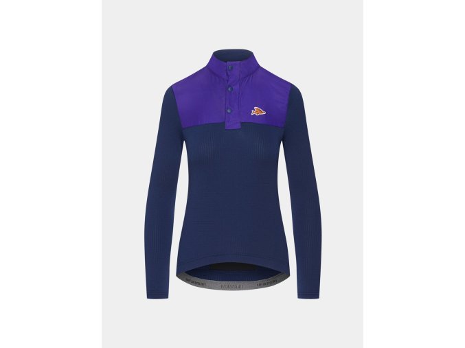 Dámský cyklo dres s dlouhým rukávem FAUSTINE Amethyst Navy Ametyst a námořnická modrá