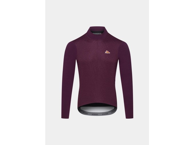 Pánský cyklistický dres s dlouhým rukávem AUDAX LYDIA Quetsche Purple Fialové sevření
