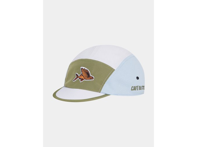 Cyklistická čepice GRAVEL SUMMER CAP UNISEX Khaki Ice Blue Zelaná a ledově modrá