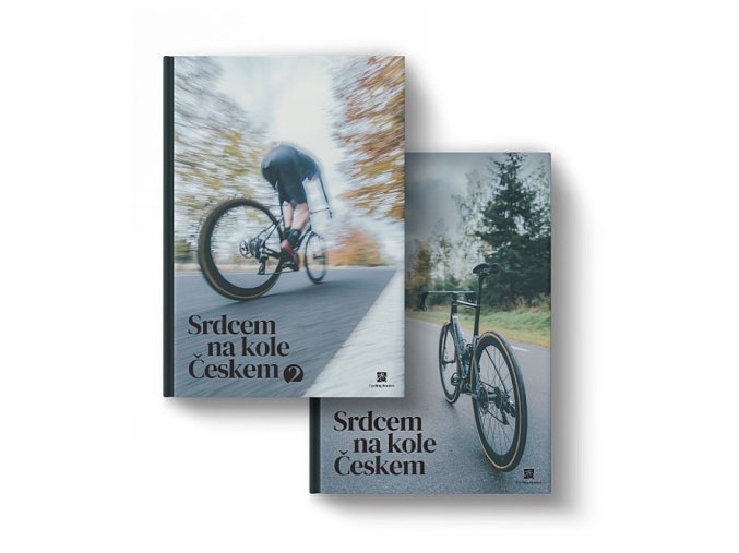 Obě knihy Srdcem na kole Českem