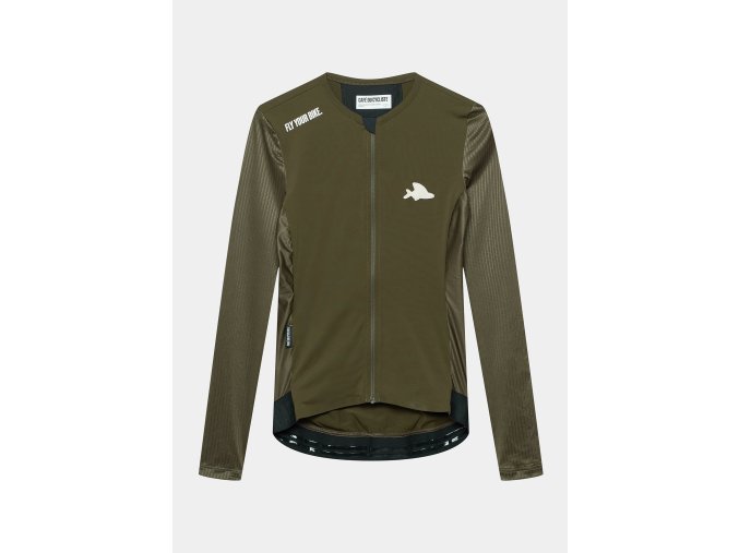 Dámský cyklo dres pro vysoké intenzity RACE ROXANE Khaki Odstín hnědožluté