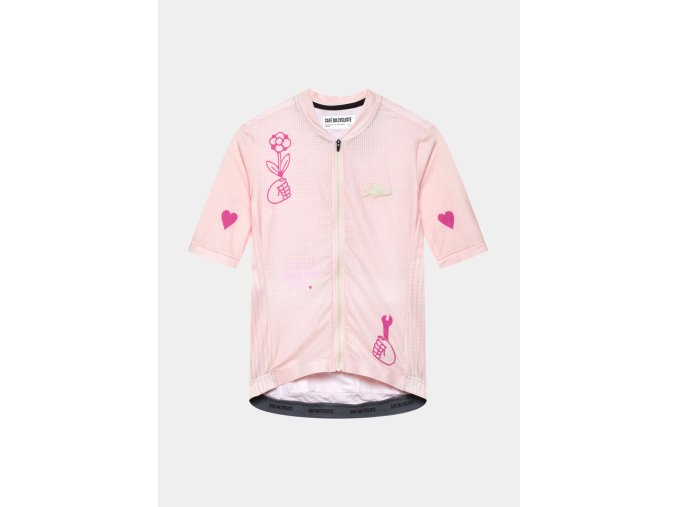 Dámský cyklo dres ultralehký RACE ANGELINE V2 Card Sharp Rosa Ostrá karta