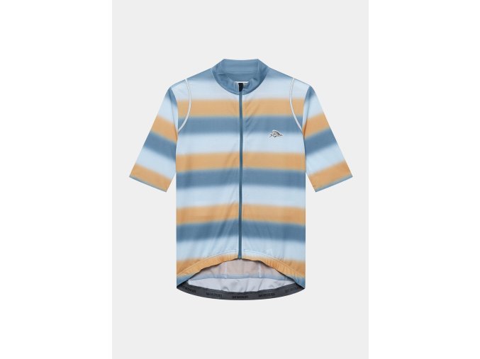 Pánský cyklo dres AUDAX MONA V2 Deep Water Sunflower Hluboká voda Slunečnice