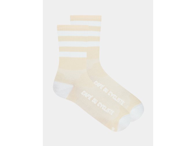 Cyklistické ponožky SKATE White on Yellow Bílá na žluté