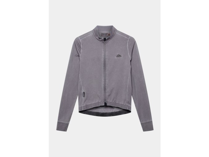 Pánský cyklo dres s dlouhým rukávem CHARLIE Charcoal Dřevěné uhlí