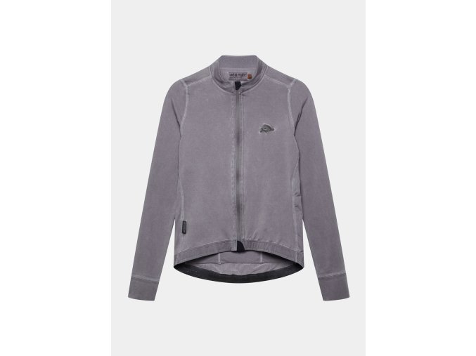 Dámský cyklo dres s dlouhým rukávem CHARLIE Charcoal Dřevěné uhlí
