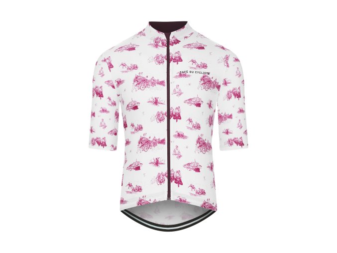 Pánský cyklo dres VALENTINE GRAVURE Burgundy Vínová