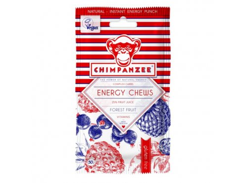 Energetické gely a bonbony - energetický bonbon CHIMPANZEE ENERGY CHEWS Forest Fruit 30g