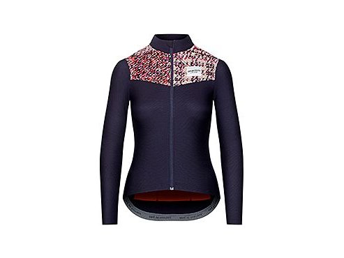 Dámský cyklo dres s dlouhým rukávem CLEMENCE Navy Námořní modrá