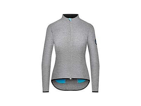 Dámský cyklistický dres s dlouhým rukávem MERINO MARGUERITE Grey šedá