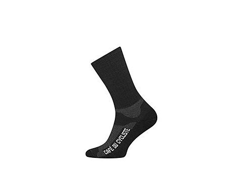 Zimní ponožky na kolo Merino PRIMALOFT Black Černá