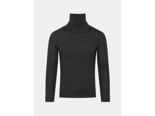 Pánský vlněný rolák  Merino NICOLE Black Černá