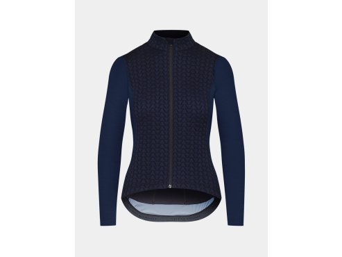 Dámský cyklo dres s dlouhým rukávem MERINO AUDAX IRMA Navy Námořní modrá