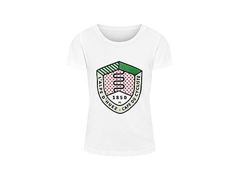 Dámské bavlněné tričko s obrázkem Alpe d'Huezwomen cycling tshirt alpe huez 1 1[1]