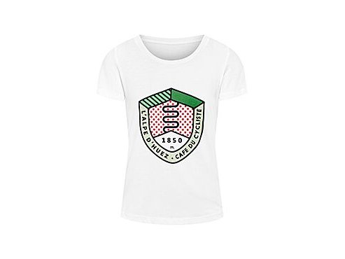 Dámské bavlněné tričko s obrázkem Alpe d'Huezwomen cycling tshirt alpe huez 1 1[1]