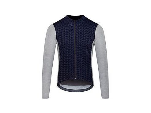 Cyklodres s dlouhým rukávem MERINO AUDAX IRMA - námořní modrá s šedoumen cycling jersey irma navy grey[1]