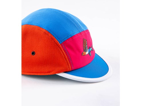 Cyklistická čepice GRAVEL SUMMER CAP UNISEX modro růžovo oranžová